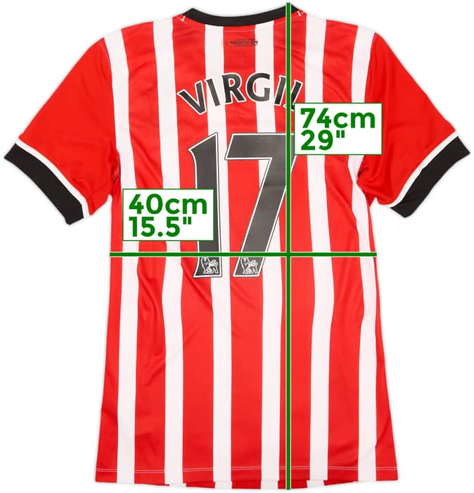 2016-17 Southampton Home Shirt Virgil #17 - 6/10 - (S)