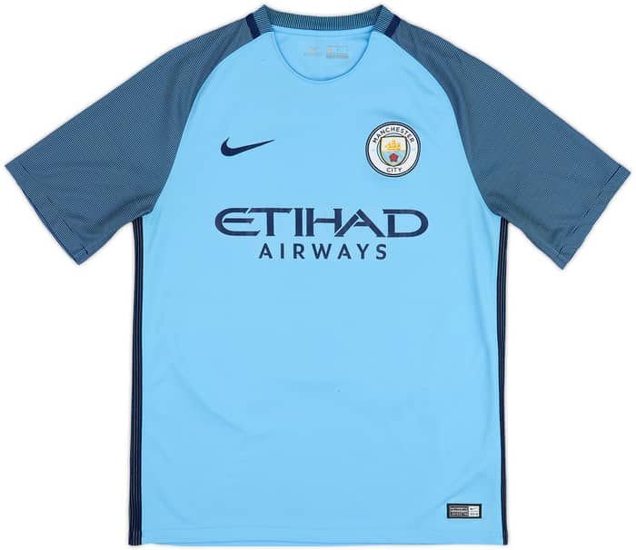 2016-17 Manchester City Home Shirt Kun Aguero #10 - 7/10 - (M)