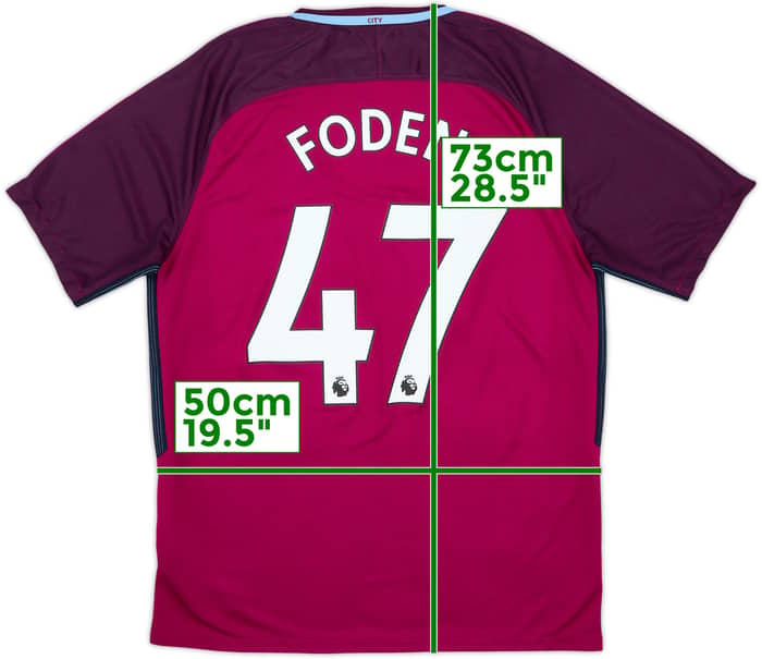 2017-18 Manchester City Away Shirt Foden #47 - 8/10 - (L)