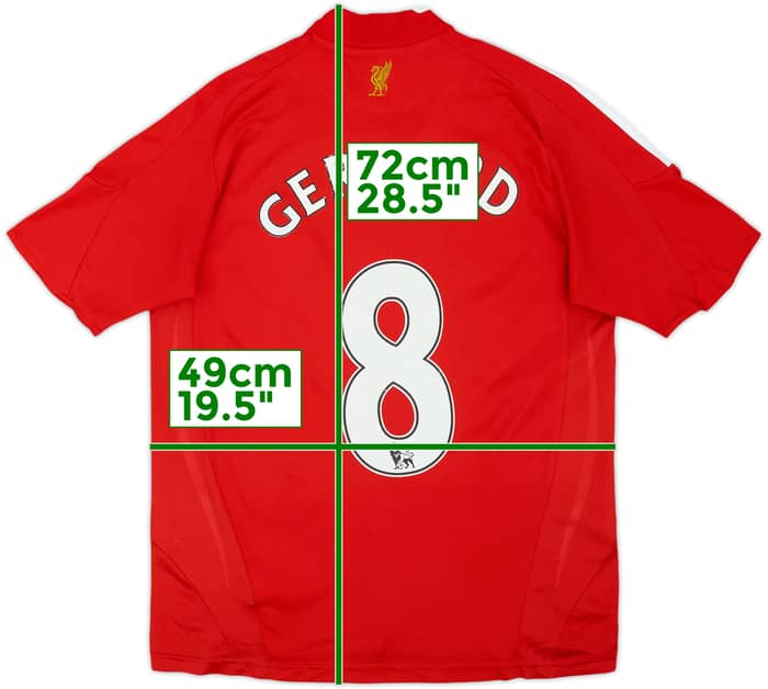 2008-10 Liverpool Home Shirt Gerrard #8 - 4/10 - (L.Boys)