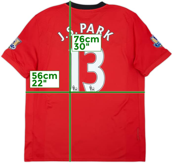 2009-10 Manchester United Home Shirt J.S.Park #13 - 6/10 - (L)