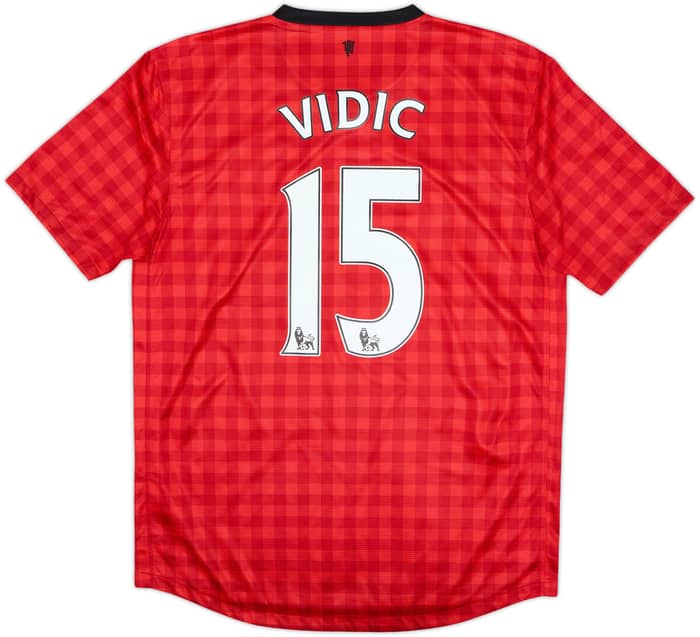 2012-13 Manchester United Home Shirt Vidic #15 - 7/10 - (M)