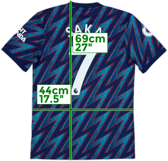 2021-22 Arsenal Third Shirt Saka #7 - 9/10 - (S)