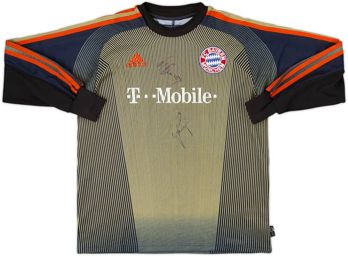 2003-04 Bayern Munich 'Signed' GK Shirt Kahn #1 - 7/10 - (XL.Boys)