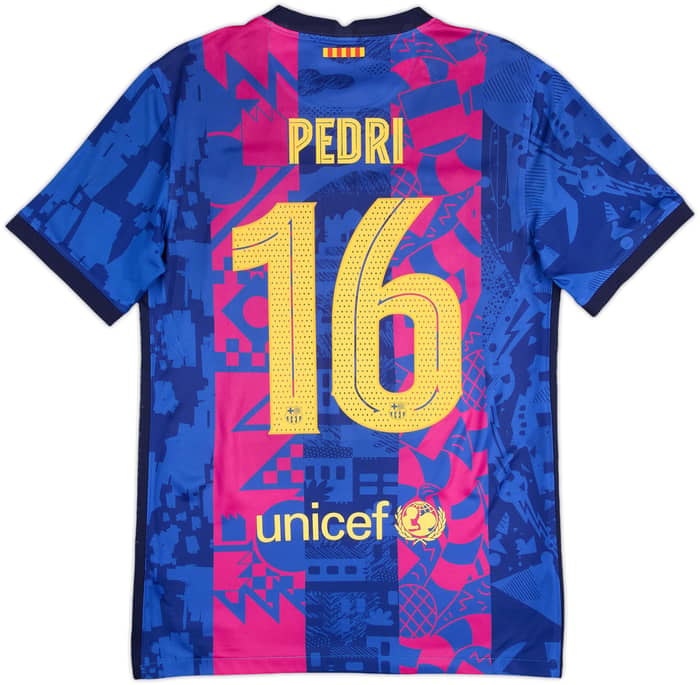 2021-22 Barcelona Third Shirt Pedri #16 - 8/10 - (S)