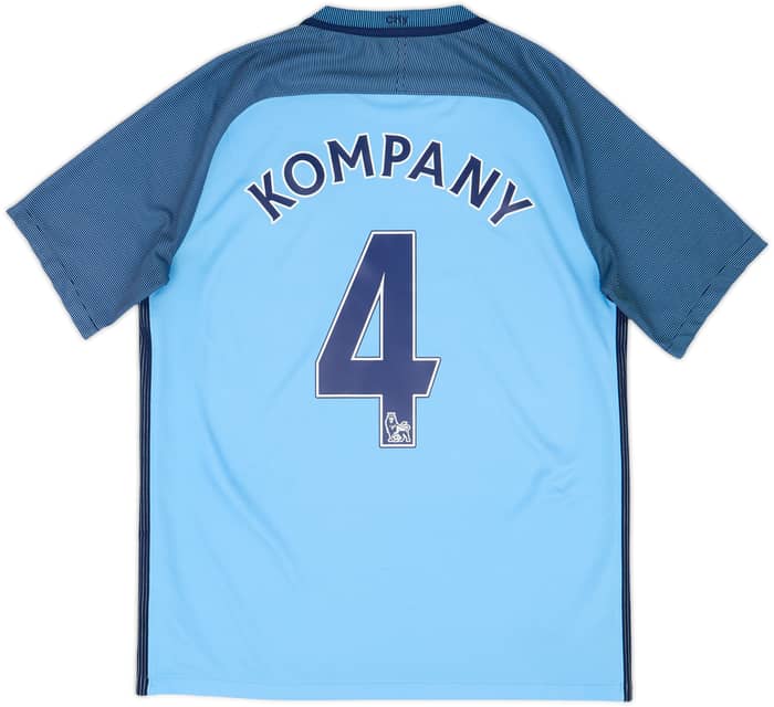 2016-17 Manchester City Home Shirt Kompany #4 - 7/10 - (M)