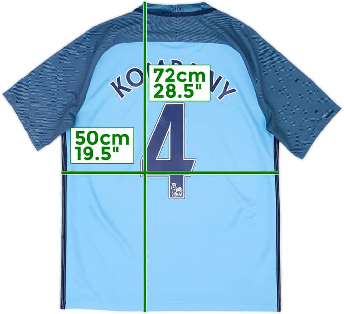 2016-17 Manchester City Home Shirt Kompany #4 - 7/10 - (M)