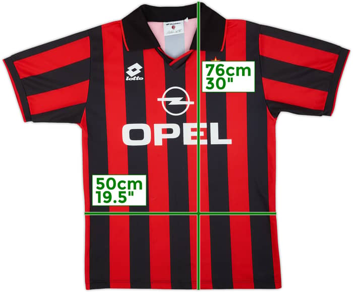 1995-96 AC Milan Home Shirt - 8/10 - (M)
