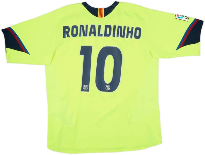 2005-06 Barcelona Away Shirt Ronaldinho #10 - 6/10 - (XL)