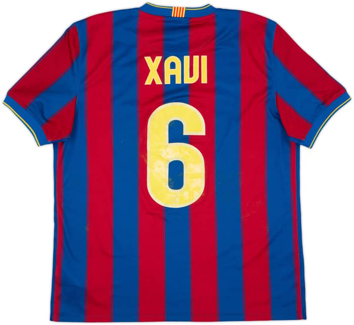2009-10 Barcelona Home Shirt Xavi #6 - 5/10 - (L)