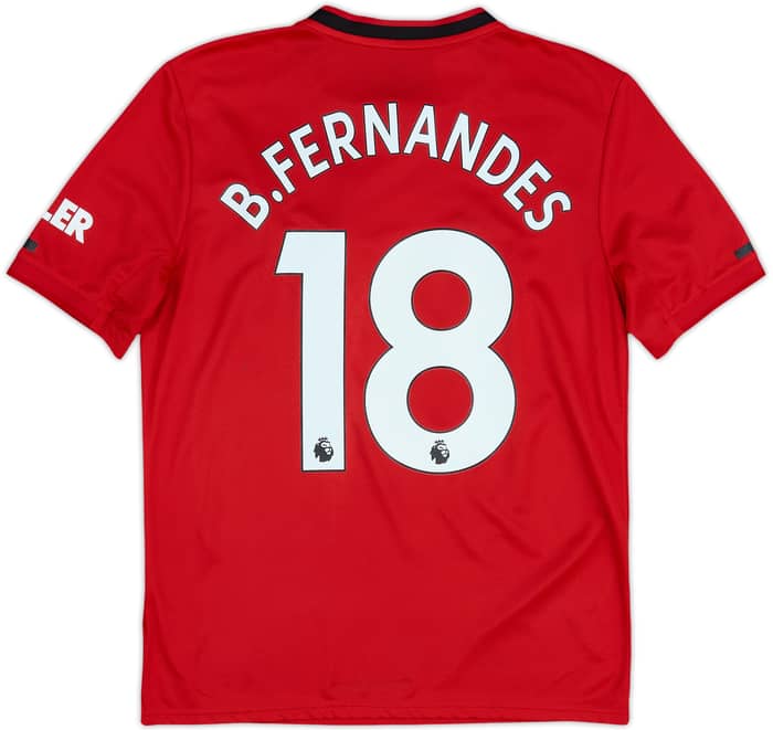2019-20 Manchester United Home Shirt B.Fernandes #18 - 9/10 - (XL.Boys)