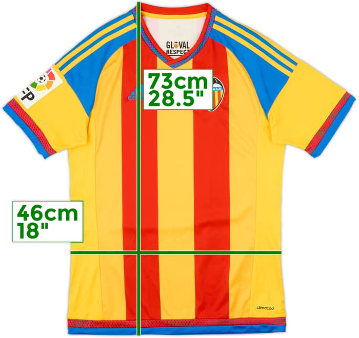 2015-16 Valencia Camiseta Visitante - 9/10 - (S)