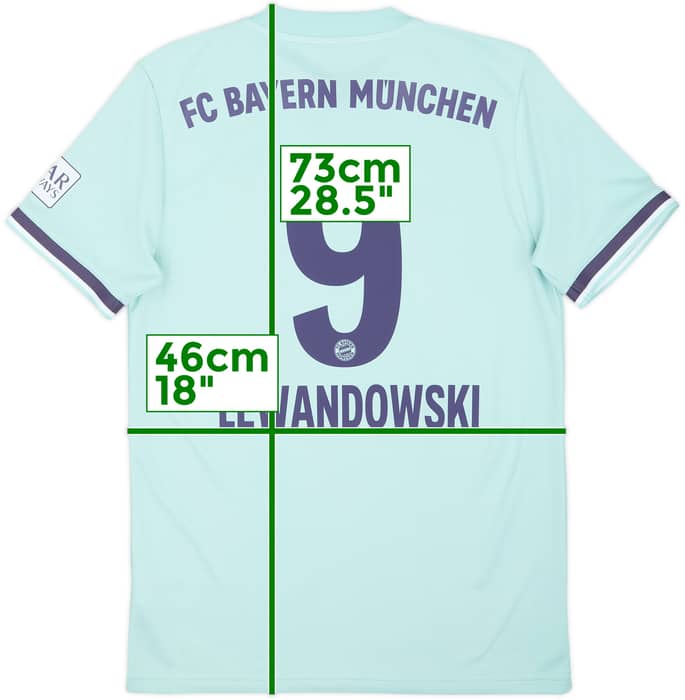 2018-19 Bayern Munich Away Shirt Lewandowski #9 - 7/10 - (S)
