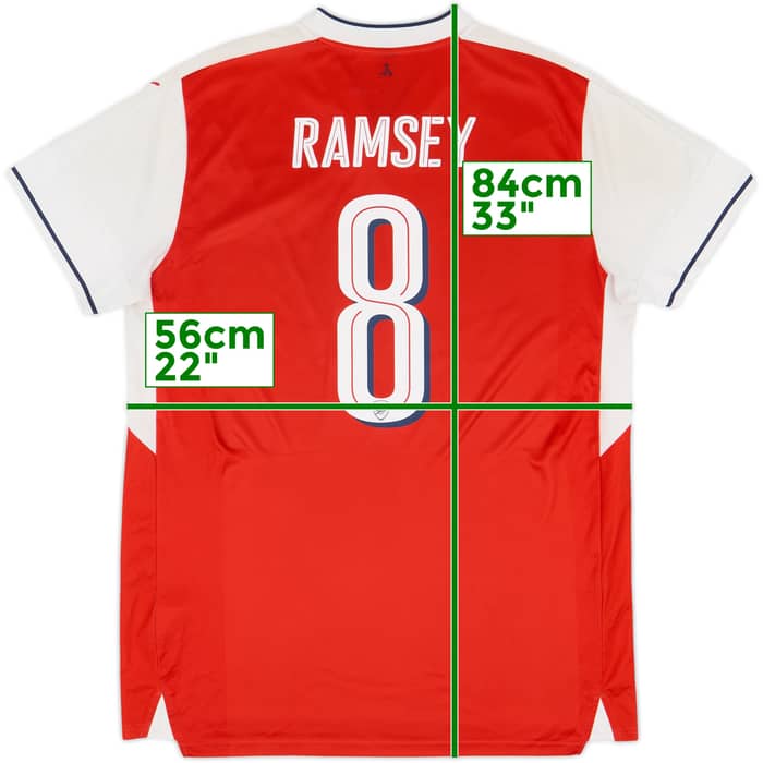 Camiseta de local del Arsenal 2016-17 Ramsey #8 - 4/10 - (XL)