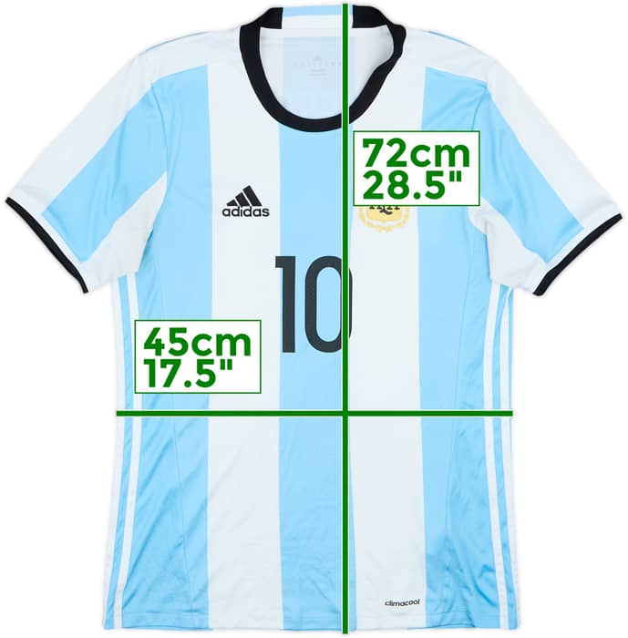 2016-17 Argentina Home Shirt Messi #10 - 6/10 - (S)