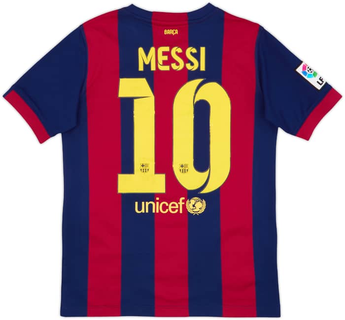 2014-15 Barcelona Home Shirt Messi #10 - 6/10 - (XL.Boys)