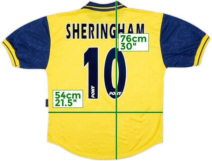 1995-97 Tottenham Third Shirt Sheringham #10 - 9/10 - (M)