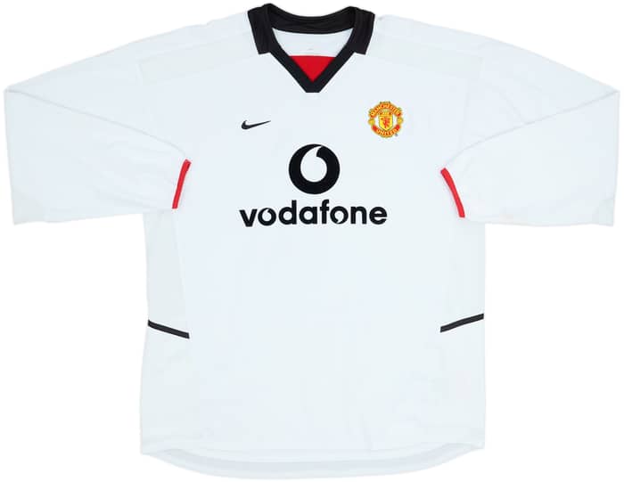 2002-03 Manchester United Away L/S Shirt Beckham #7 - 8/10 - (XL)