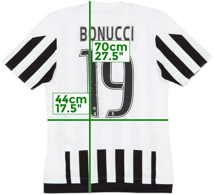 2015-16 Juventus Home Shirt Bonucci #19 - 4/10 - (S)