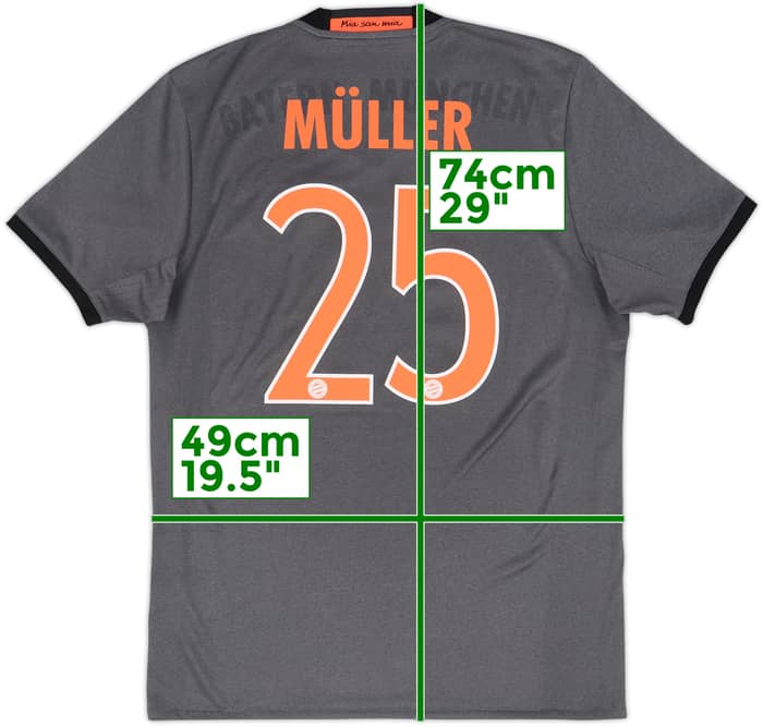 2016-17 Bayern Munich Away Shirt Muller #25 - 5/10 - (M)