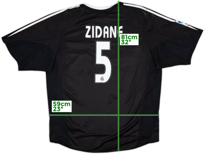 2004-05 Real Madrid Away Shirt Zidane #5 - 5/10 - (XL)