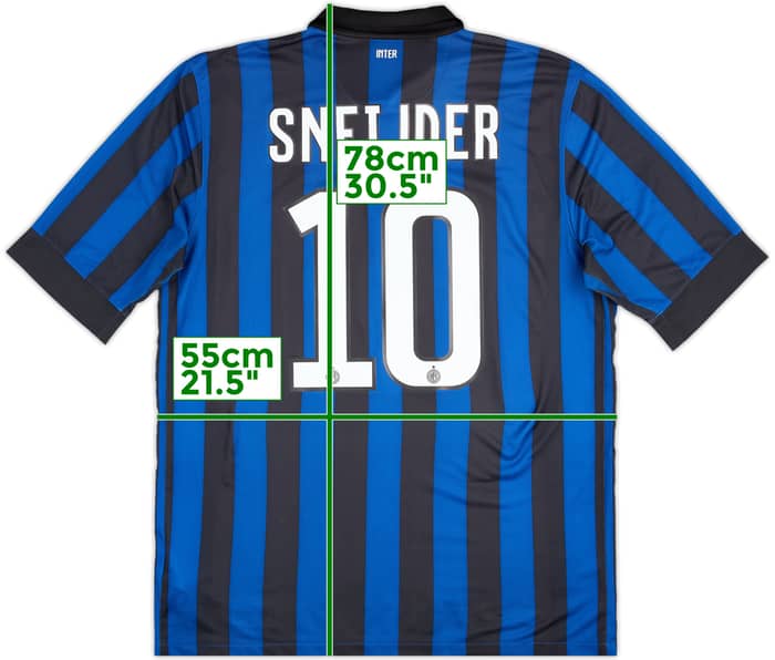 2011-12 Inter Milan Home Shirt Sneijder #10 - 7/10 - (L)