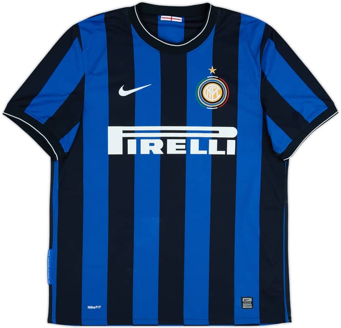 2009-10 Inter Milan Home Shirt Balotelli #45 - 6/10 - (L)