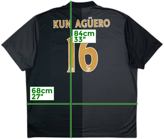 2013-14 Manchester City Away Shirt Kun Aguero #16 - 6/10 - (3XL)