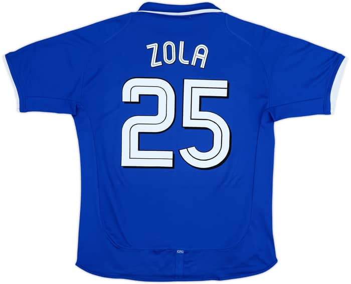 2001-03 Chelsea Home Shirt Zola #25 - 8/10 - (L)