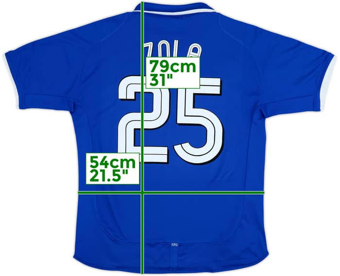 2001-03 Chelsea Home Shirt Zola #25 - 8/10 - (L)