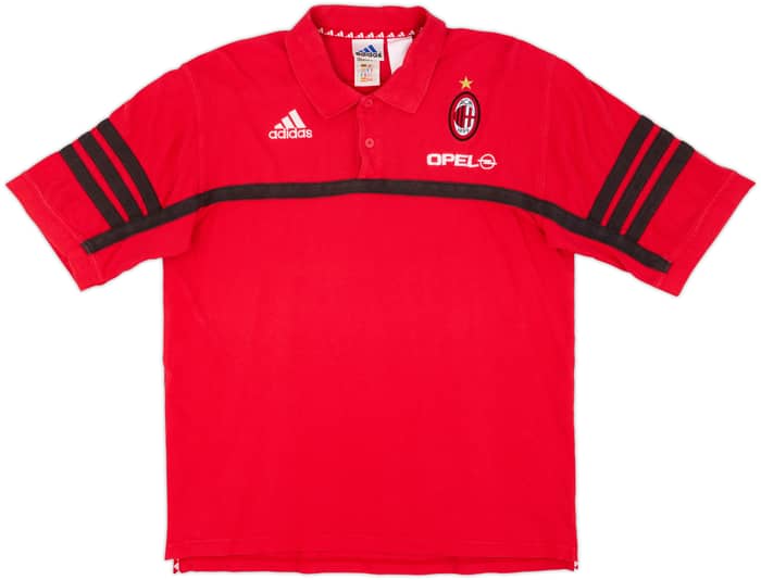 2000-01 AC Milan Player Issue adidas Polo Shirt - 8/10 - (M)