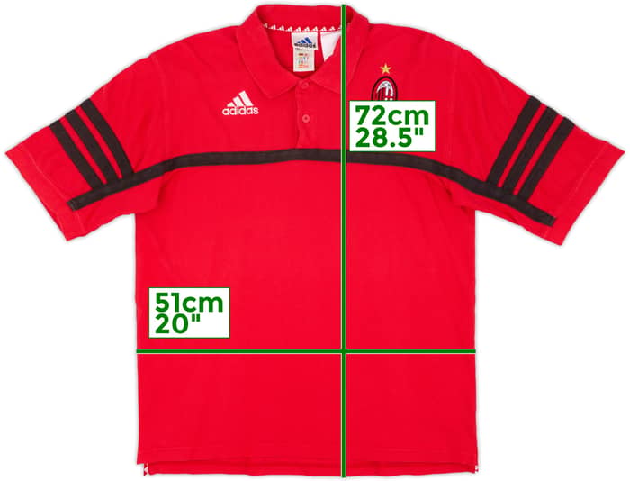 2000-01 AC Milan Player Issue adidas Polo Shirt - 8/10 - (M)