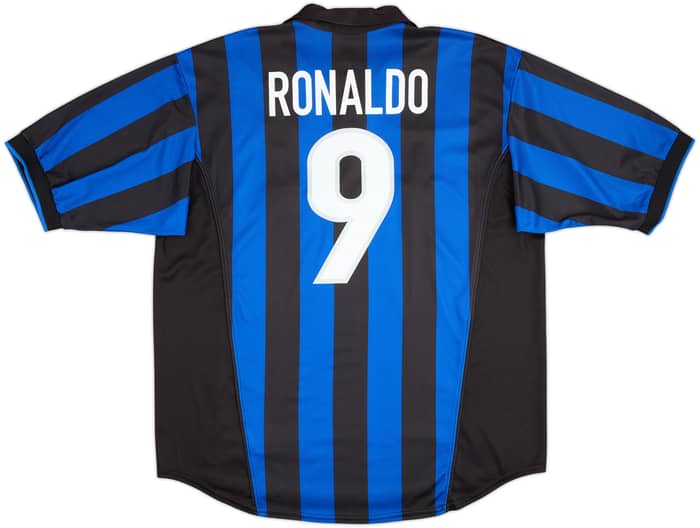 1998-99 Inter Milan Home Shirt Ronaldo #9 - 9/10 - (XL)