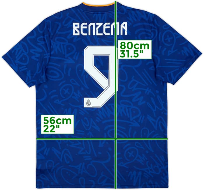 2021-22 Real Madrid Away Shirt Benzema #9 - 10/10 - (L)