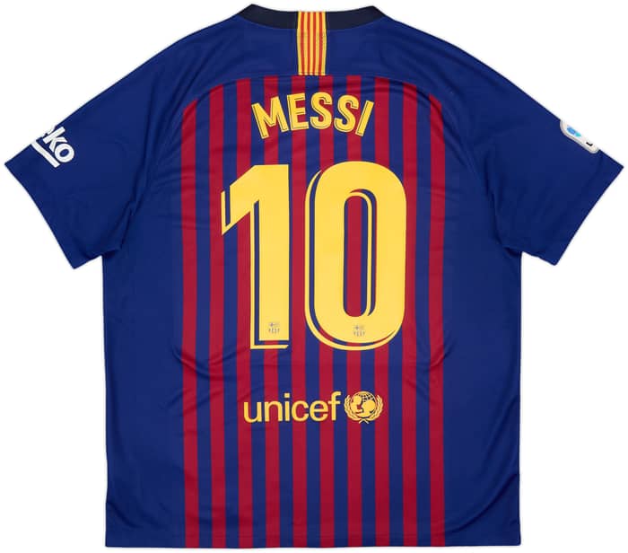 2018-19 Barcelona Home Shirt Messi #10 - 8/10 - (XL)