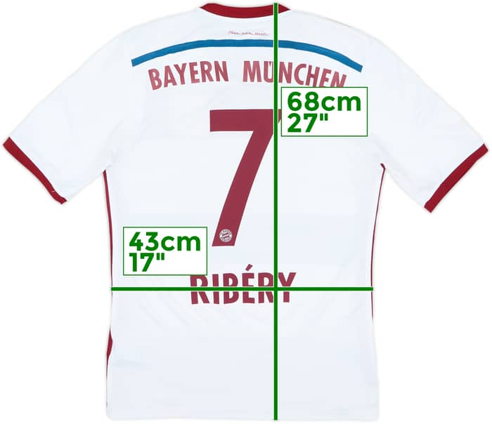 2014-15 Bayern Munich Away Shirt Ribery #7 - 8/10 - (S)