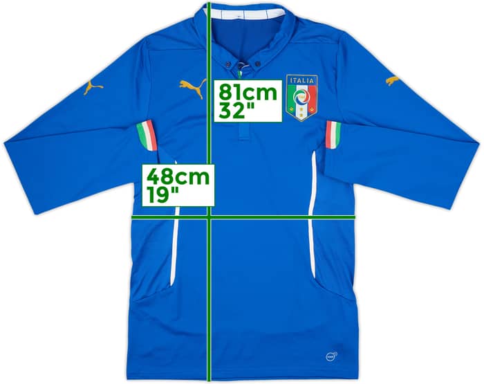 2014-15 Italy Player Issue (ACTV Fit) Home L/S Shirt - 9/10 - (XXL)