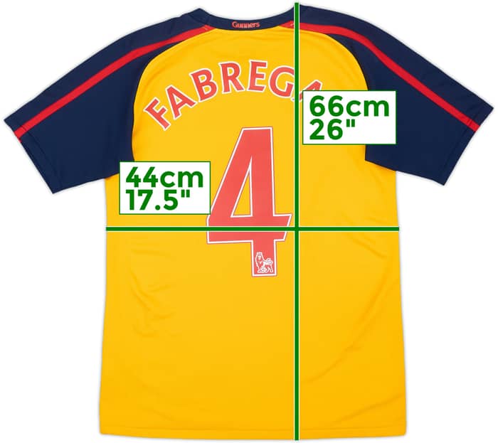 2008-09 Arsenal Away Shirt Fabregas #4 - 8/10 - (L.Boys)