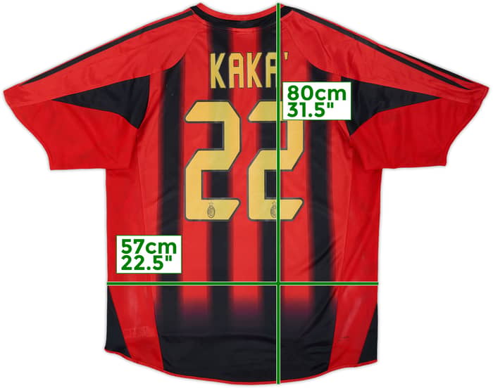 2004-05 AC Milan Home Shirt Kaka #22 - 5/10 - (L)