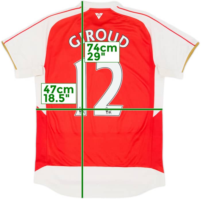 Camiseta de local del Arsenal 2015-16 Giroud #12 - 6/10 - (M)