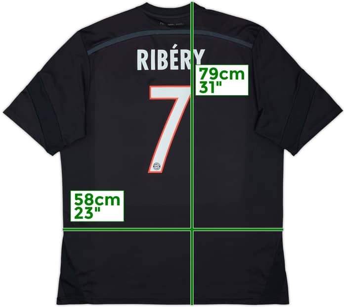 2014-15 Bayern Munich Third Shirt Ribery #7 - 7/10 - (XL)