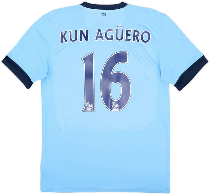 2014-15 Manchester City Home Shirt Kun Aguero #16 - 6/10 - (M)