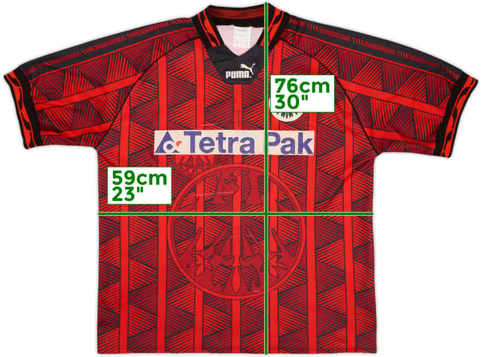 Camiseta de local del Eintracht Frankfurt 1995-96 #3 - 5/10 - (XL)