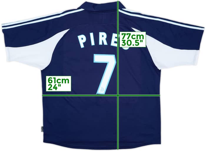 1999-00 Olympique Marseille Away Shirt Pires #7 - 8/10 - (XL)