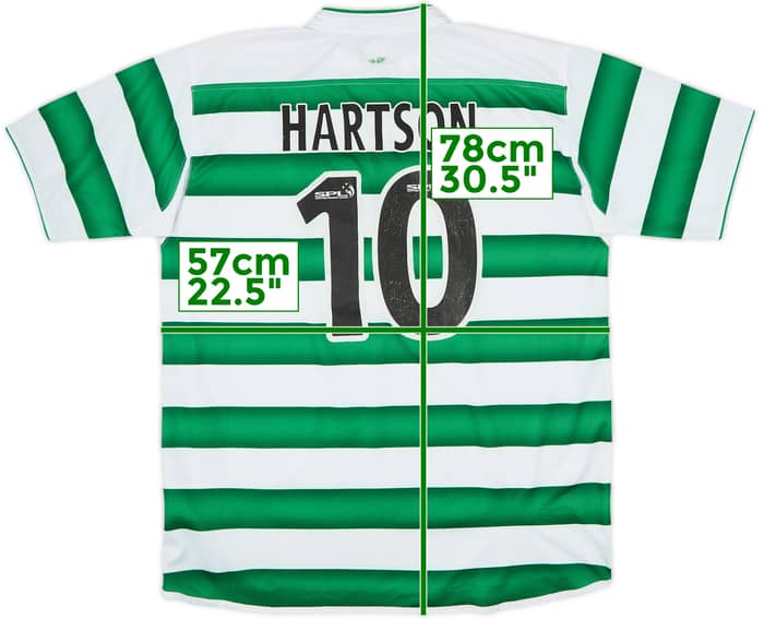2003-04 Celtic Home Shirt Hartson #10 - 6/10 - (L)