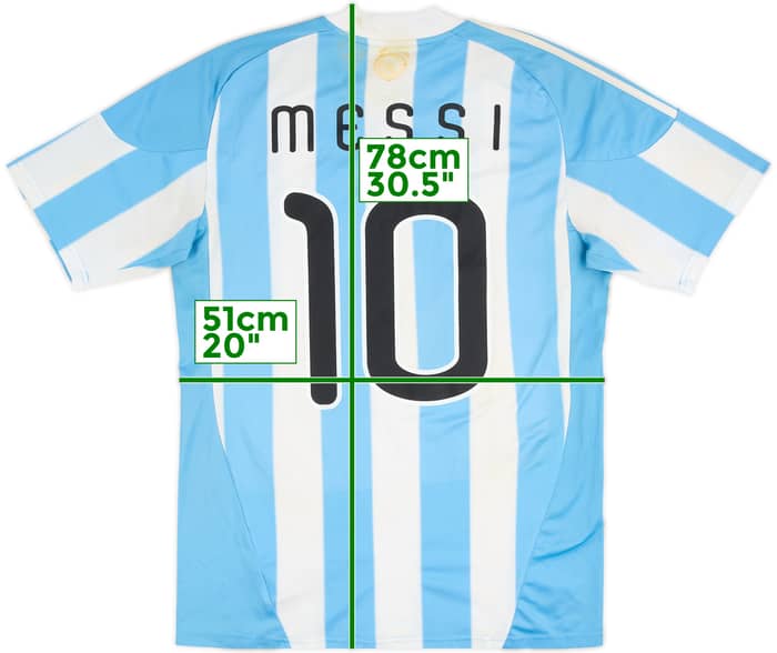 2010-11 Argentina Home Shirt Messi #10 - 4/10 - (L)