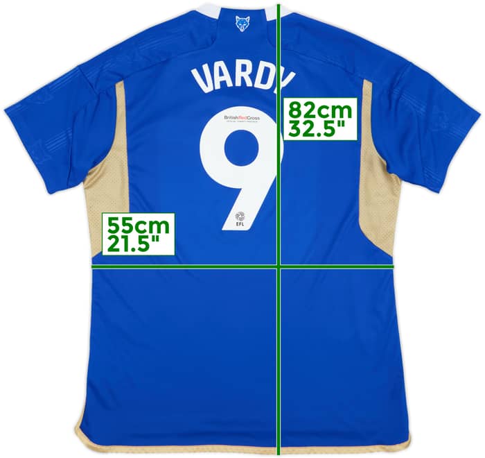 2023-24 Leicester Home Shirt Vardy #9 - 9/10 - (XL)