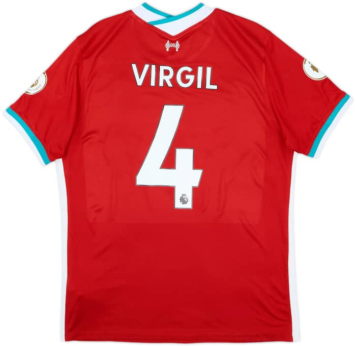 2020-21 Liverpool Home Shirt Virgil #4 - 6/10 - (L)