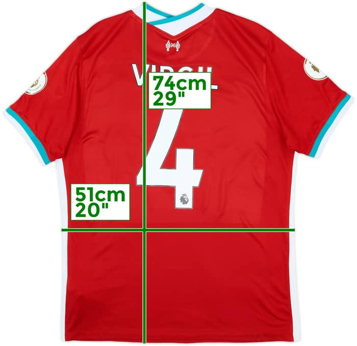 2020-21 Liverpool Home Shirt Virgil #4 - 6/10 - (L)