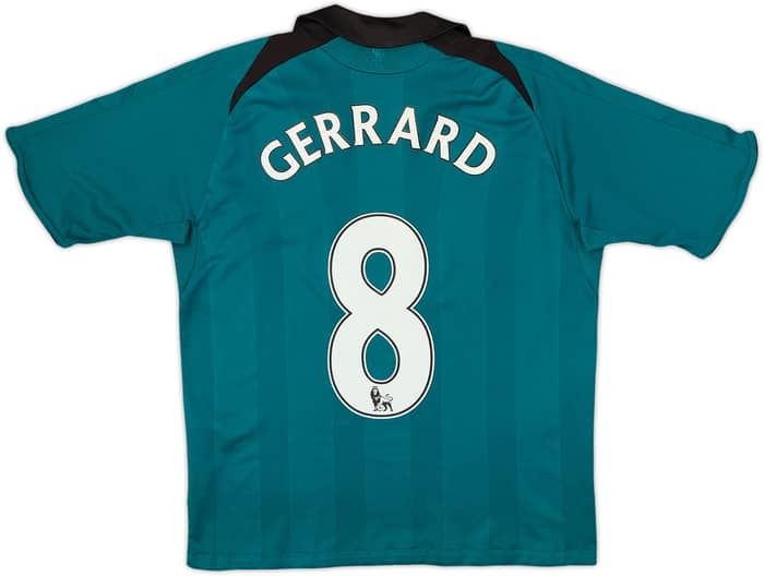 2008-09 Liverpool Third Shirt Gerrard #8 - 6/10 - (M.Boys)